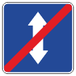 Дорожный знак 5.9 «Конец реверсивного движения» (металл 0,8 мм, II типоразмер: сторона 700 мм, С/О пленка: тип В алмазная)
